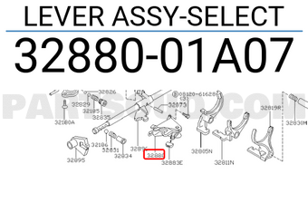 Nissan 3288001A07 LEVER ASSY-SELECT