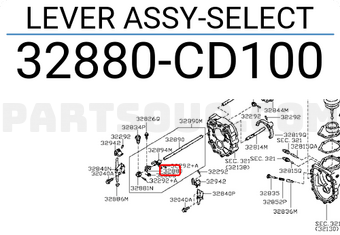 Nissan 32880CD100 LEVER ASSY-SELECT