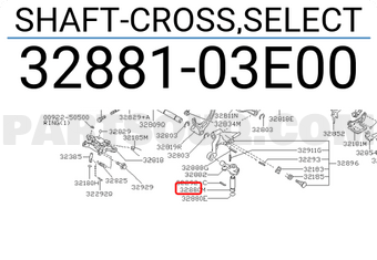 Nissan 3288103E00 SHAFT-CROSS,SELECT
