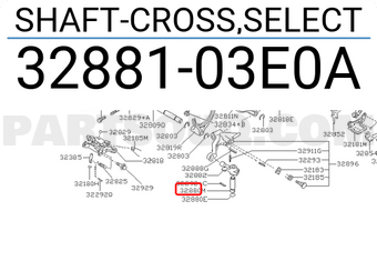 Nissan 3288103E0A SHAFT-CROSS,SELECT