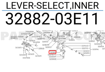 Nissan 3288203E11 LEVER-SELECT,INNER