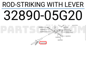 Nissan 3289005G20 ROD-STRIKING WITH LEVER