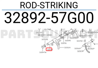 Nissan 3289257G00 ROD-STRIKING