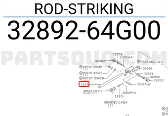Nissan 3289264G00 ROD-STRIKING