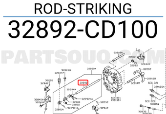 Nissan 32892CD100 ROD-STRIKING