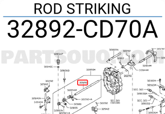 Nissan 32892CD70A ROD STRIKING