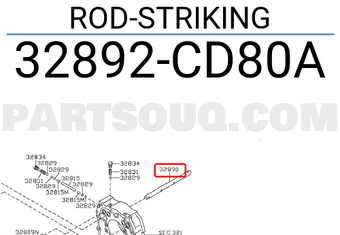 Nissan 32892CD80A ROD-STRIKING