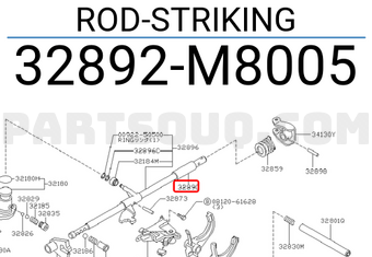 Nissan 32892M8005 ROD-STRIKING