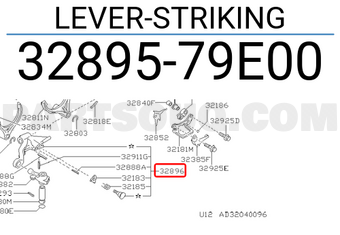 Nissan 3289579E00 LEVER-STRIKING