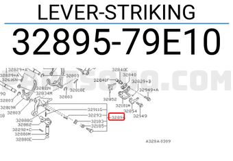 Nissan 3289579E10 LEVER-STRIKING