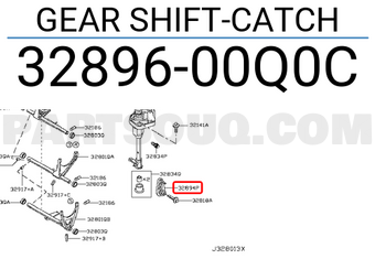 Nissan 3289600Q0C GEAR SHIFT-CATCH
