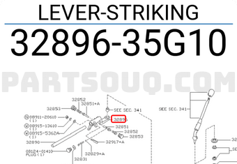 Nissan 3289635G10 LEVER-STRIKING