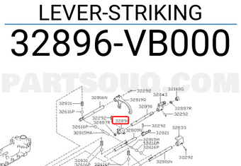 Nissan 32896VB000 LEVER-STRIKING