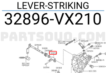 Nissan 32896VX210 LEVER-STRIKING