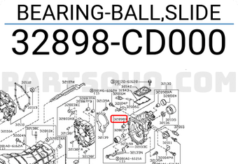 Nissan 32898CD000 BEARING-BALL,SLIDE