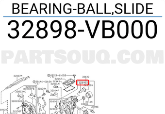 Nissan 32898VB000 BEARING-BALL,SLIDE