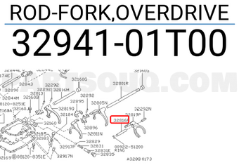 Nissan 3294101T00 ROD-FORK,OVERDRIVE