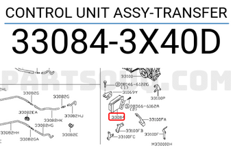 Nissan 330843X40D CONTROL UNIT ASSY-TRANSFER