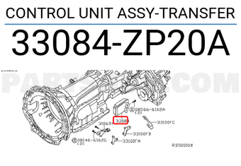 Nissan 33084ZP20A CONTROL UNIT ASSY-TRANSFER