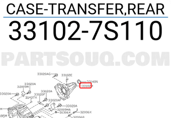 Nissan 331027S110 CASE-TRANSFER,REAR