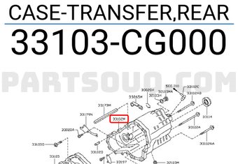 Nissan 33103CG000 CASE-TRANSFER,REAR