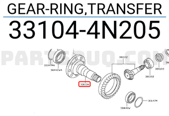 Nissan 331044N205 GEAR-RING,TRANSFER