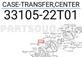 Nissan 3310522T01 CASE-TRANSFER,CENTER