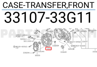 Nissan 3310733G11 CASE-TRANSFER,FRONT