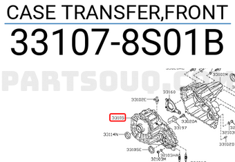 Nissan 331078S01B CASE TRANSFER,FRONT
