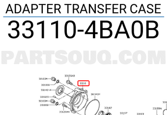 Nissan 331104BA0B ADAPTER TRANSFER CASE