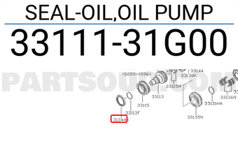 Nissan 3311131G00 SEAL-OIL,OIL PUMP