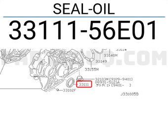 Nissan 3311156E01 SEAL-OIL