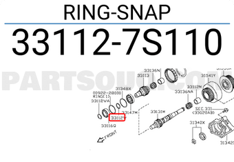 Nissan 331127S110 RING-SNAP