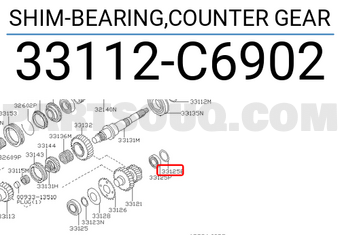 Nissan 33112C6902 SHIM-BEARING,COUNTER GEAR