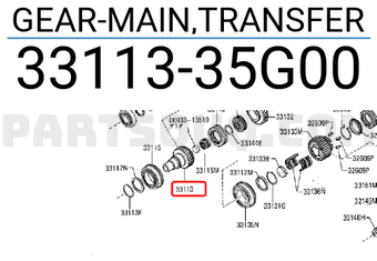 Nissan 3311335G00 GEAR-MAIN,TRANSFER