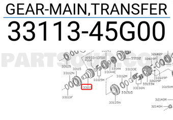Nissan 3311345G00 GEAR-MAIN,TRANSFER