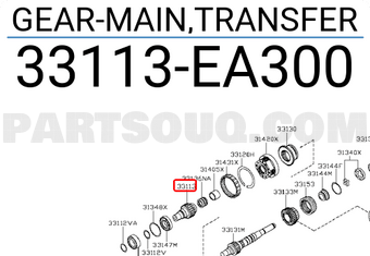 Nissan 33113EA300 GEAR-MAIN,TRANSFER