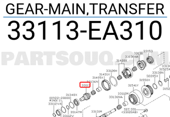 Nissan 33113EA310 GEAR-MAIN,TRANSFER