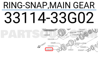 Nissan 3311433G02 RING-SNAP,MAIN GEAR