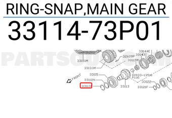 Nissan 3311473P01 RING-SNAP,MAIN GEAR