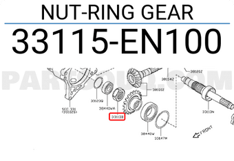 Nissan 33115EN100 NUT-RING GEAR