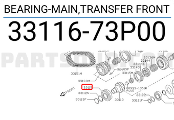 Nissan 3311673P00 BEARING-MAIN,TRANSFER FRONT