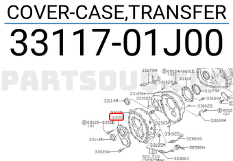 Nissan 3311701J00 COVER-CASE,TRANSFER
