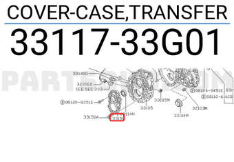 Nissan 3311733G01 COVER-CASE,TRANSFER