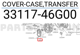 Nissan 3311746G00 COVER-CASE,TRANSFER