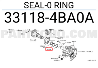 Nissan 331184BA0A SEAL-0 RING