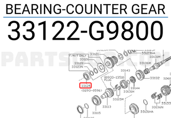 Nissan 33122G9800 BEARING-COUNTER GEAR