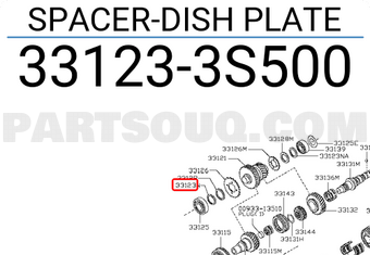 Nissan 331233S500 SPACER-DISH PLATE
