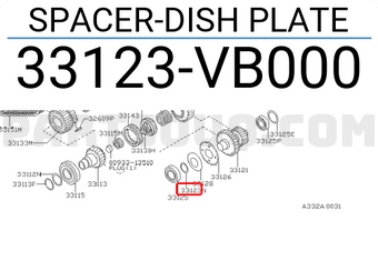 Nissan 33123VB000 SPACER-DISH PLATE
