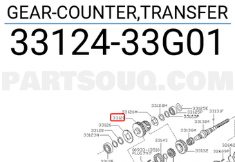 Nissan 3312433G01 GEAR-COUNTER,TRANSFER